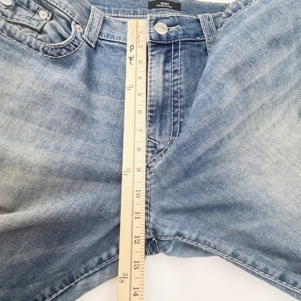 True Religion Ricky Relaxed Straight Mens 40 Medium Wash Jeans